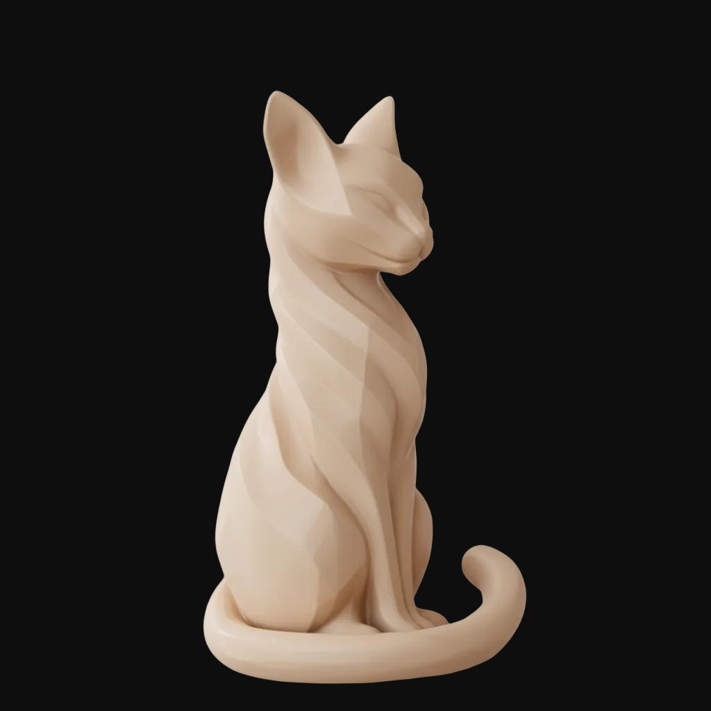 Abstract Cat Figure