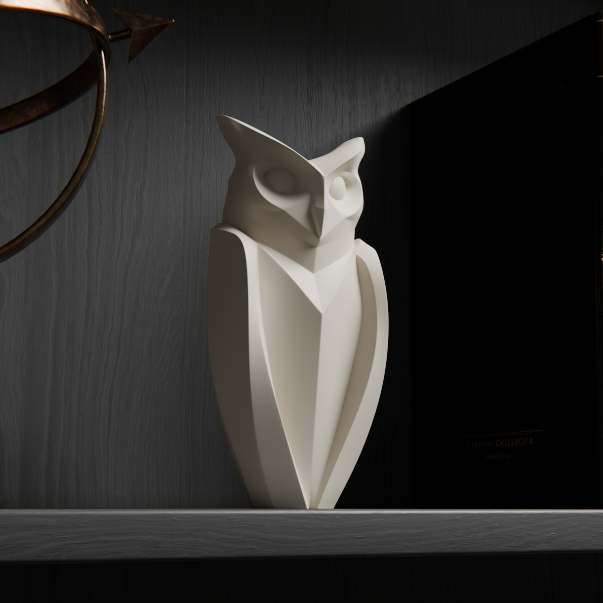 Minimalist Owl Sculpture