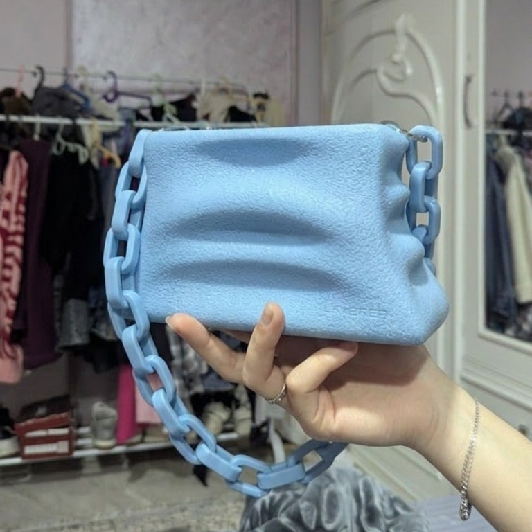 Crimson Ripple Clutch