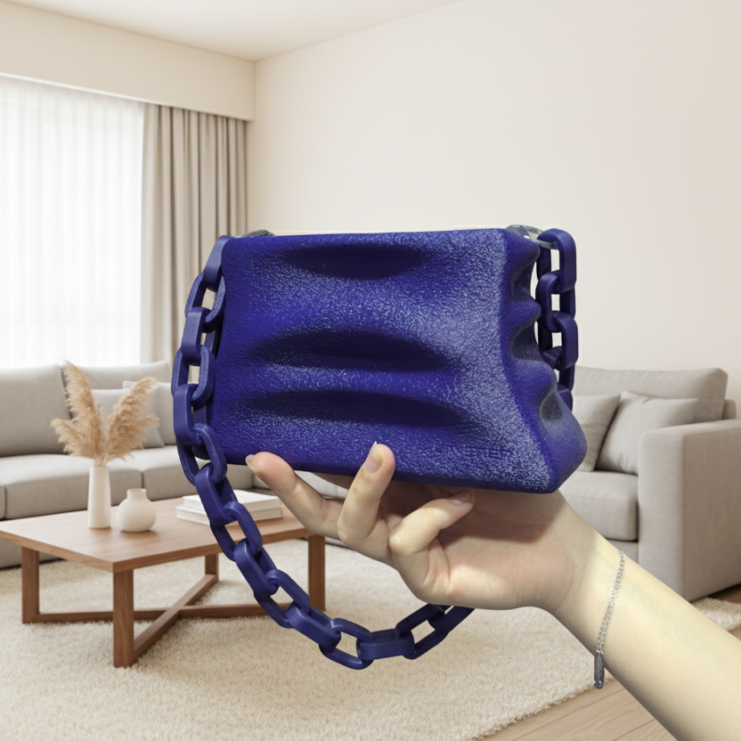 Crimson Ripple Clutch