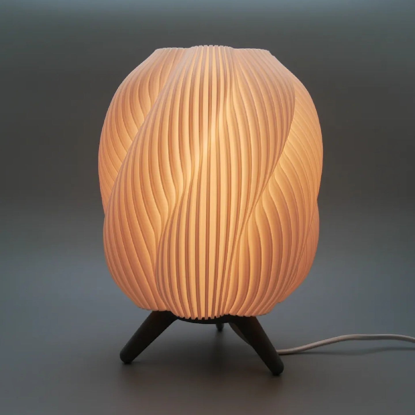 The Twisted Lamp - Modern pleated table lamp.