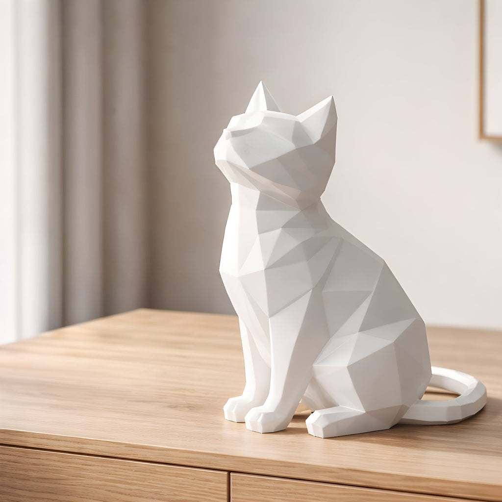 Geometric Cat Figure