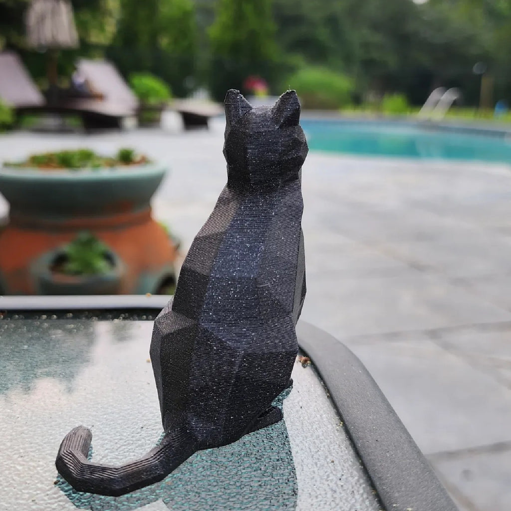 Geometric Cat Figure