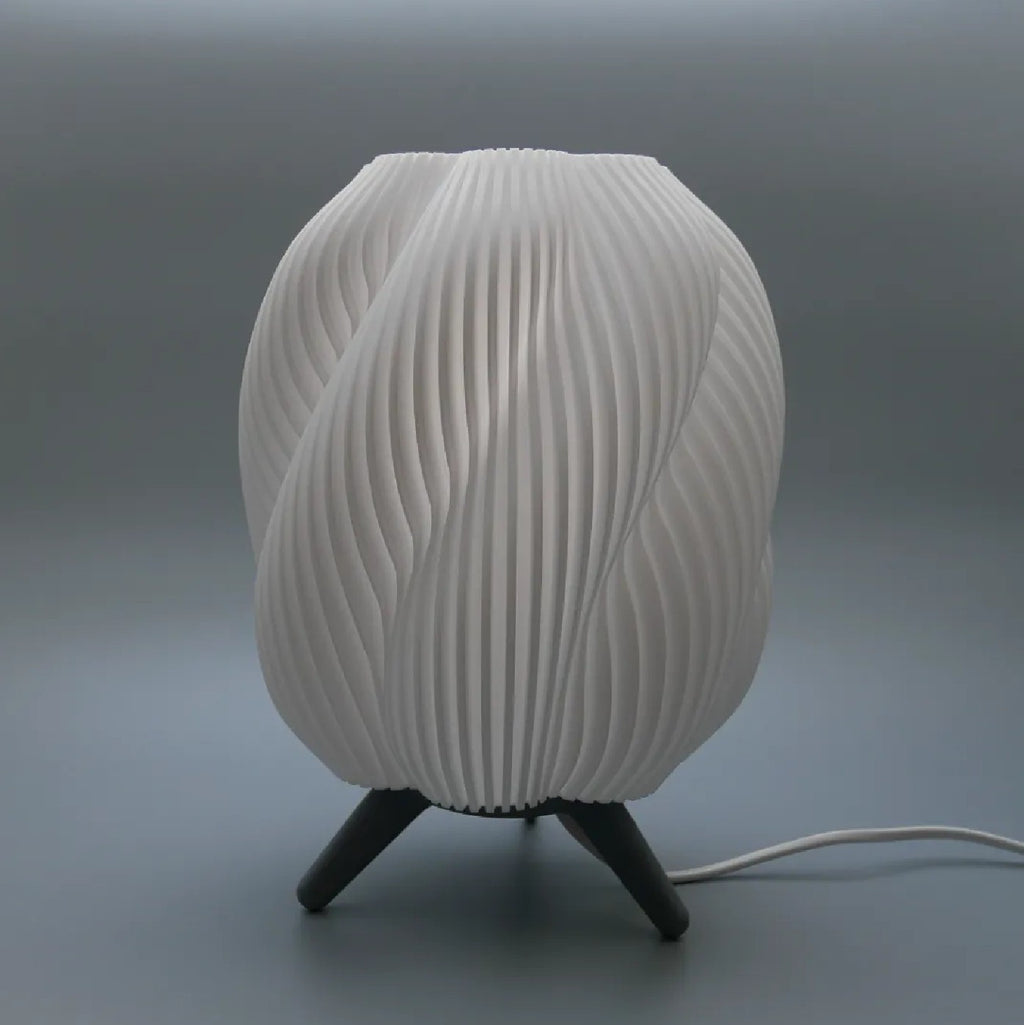 The Twisted Lamp - Modern pleated table lamp.