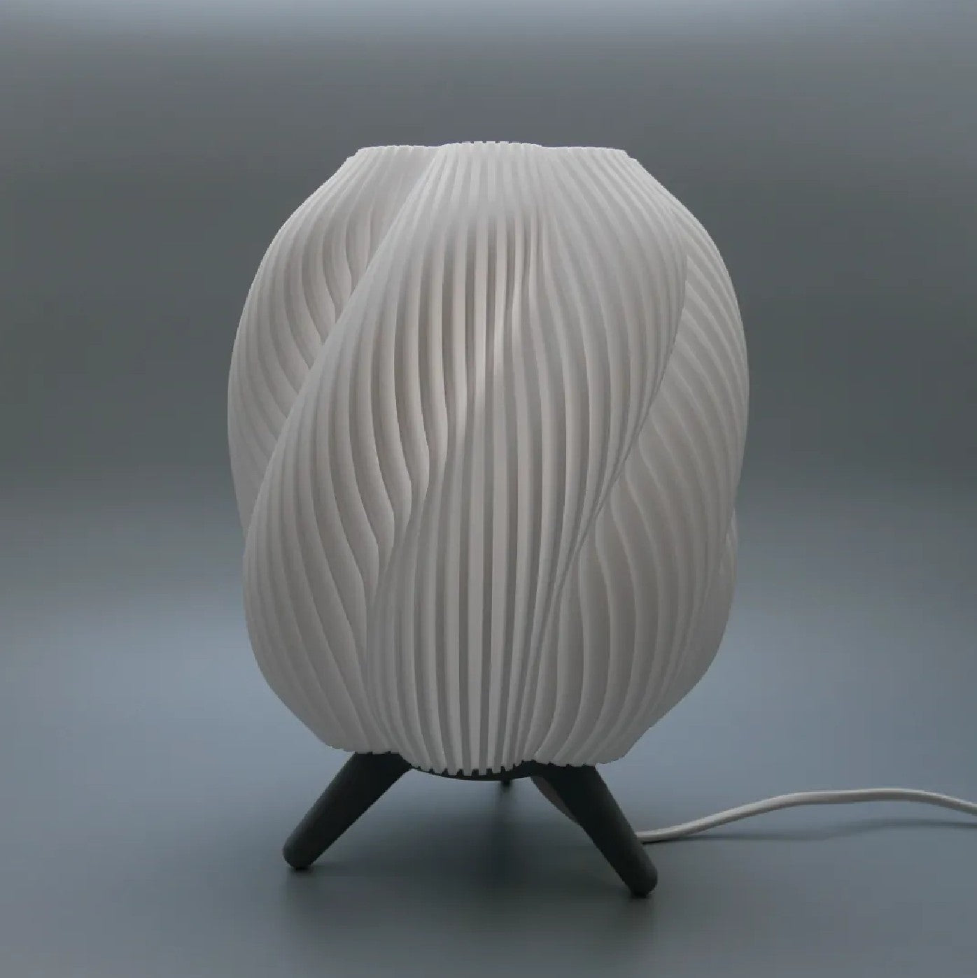 The Twisted Lamp - Modern pleated table lamp.