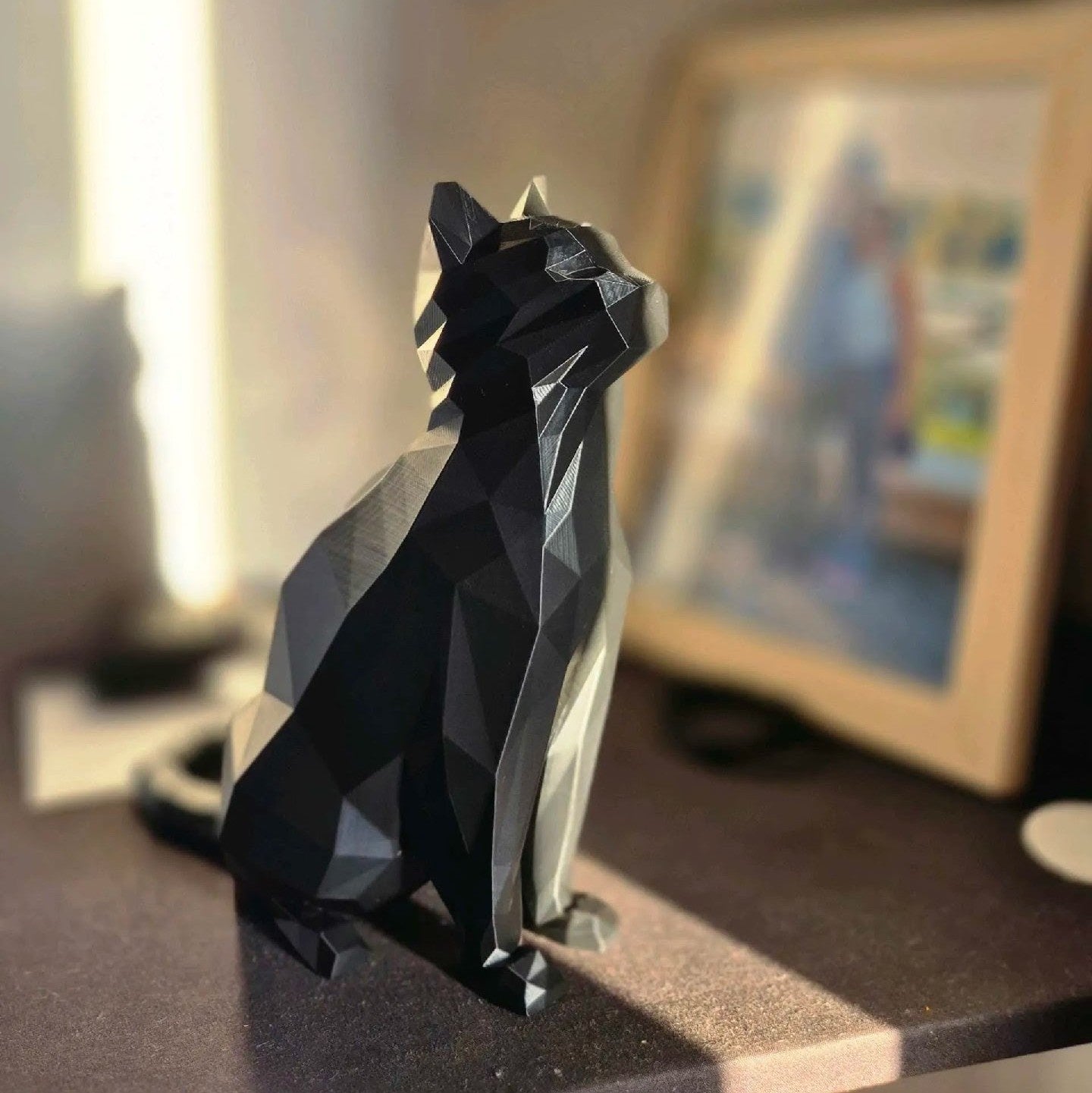 Geometric Cat Figure